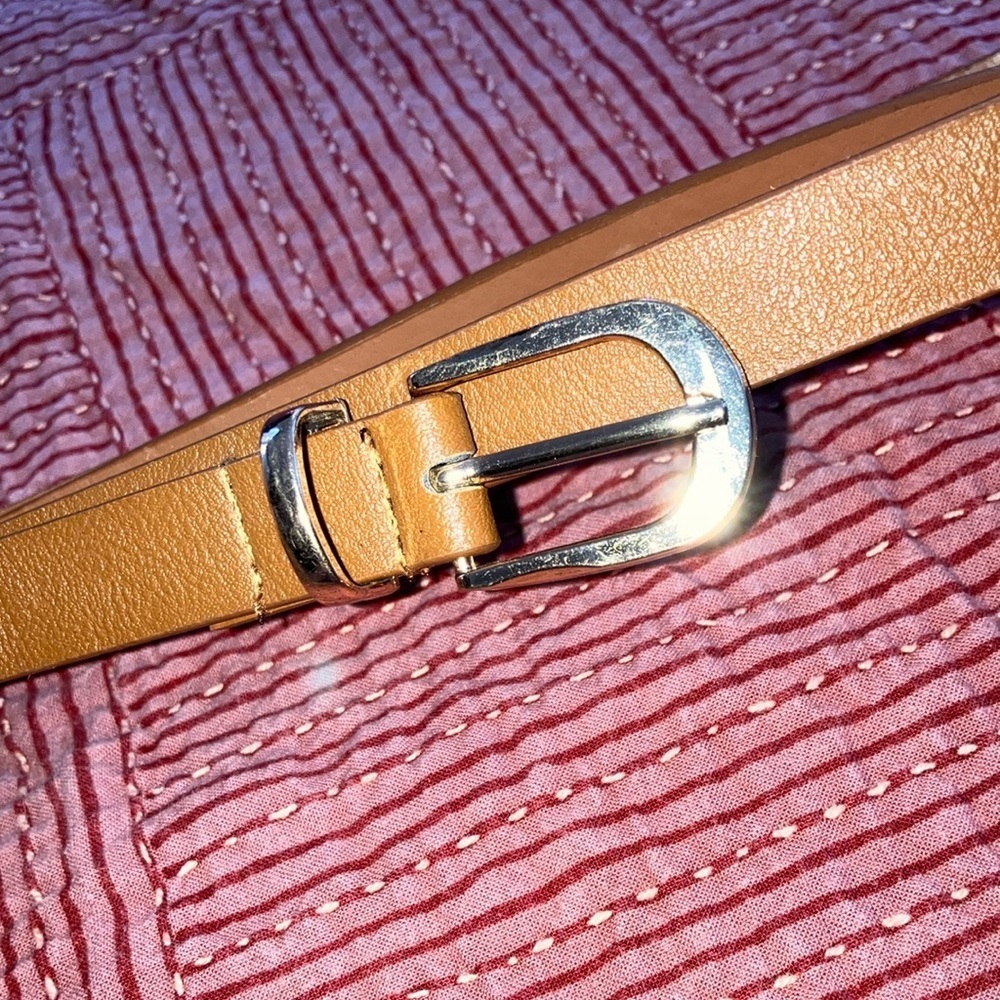 L.A. Express Brown Belt with gold tone metallic Buckle